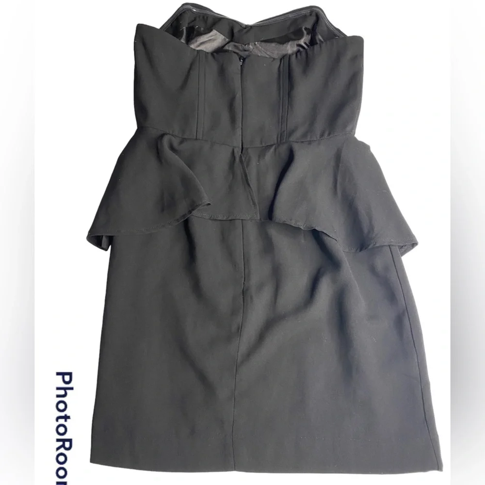 FOREVER 21 PEPLUM BLACK MINI DRESS SIZE SMALL - Picture 3 of 3